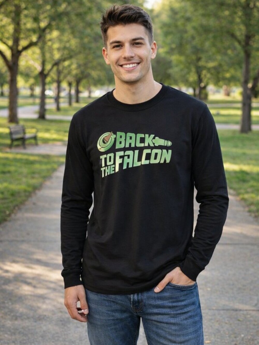 Atlanta Back to the Falcons #OneTruman Black Athletic Long Sleeve Shirt Men 2XL